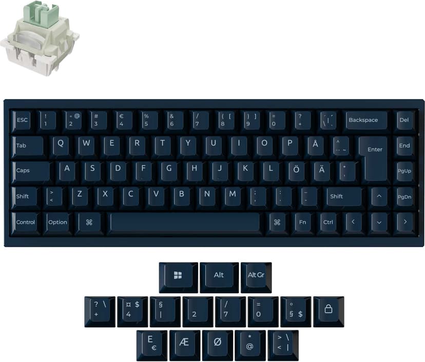 Keychron Q16 HE Langallinen Keychron Ultra-fast Lime Pohjoismainen Näppäimistö