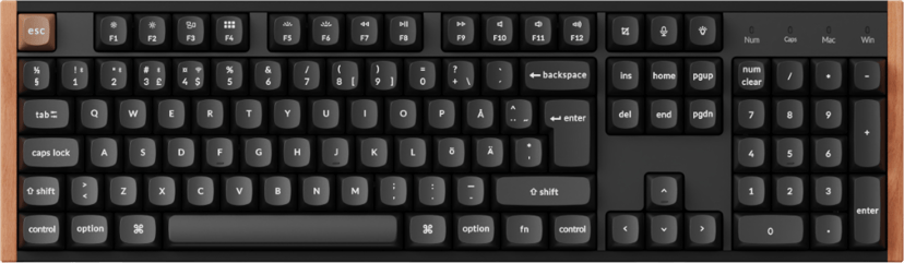 Keychron K10 HE Special Edition Kablet og trådløst Gateron Double-Rail Magnetic Nebula Nordisk Tastatur