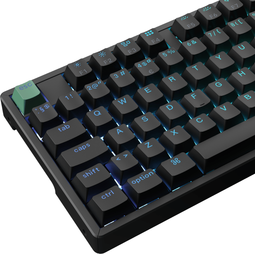 Keychron K10 HE Kablet og trådløs Gateron Double-Rail Magnetic Nebula Nordisk Tastatur