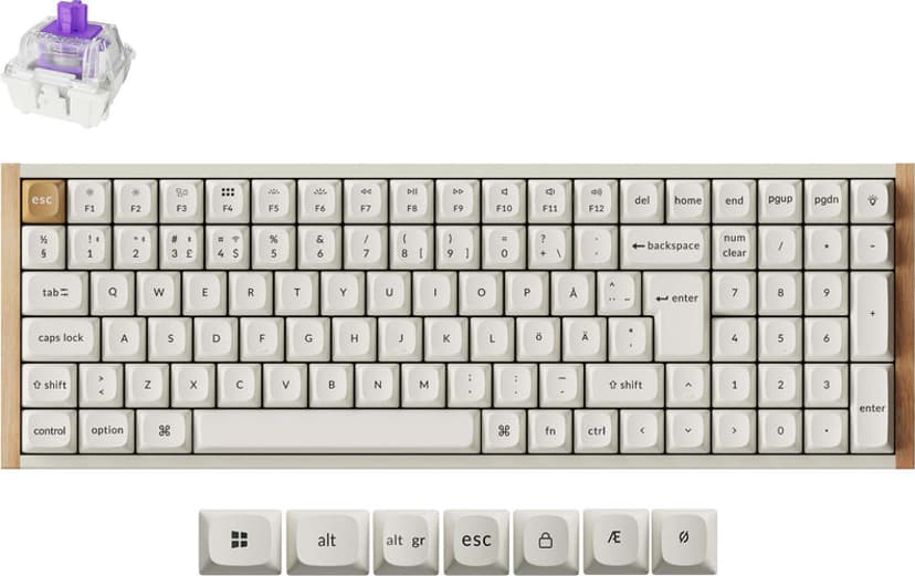 Keychron K4 HE Special Edition Kablet og trådløst Gateron 2.0 Purple Magnetic Nordisk Tastatur