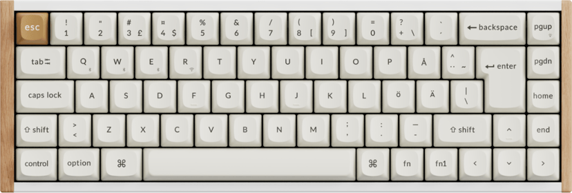Keychron K6 HE Special Edition Kablet og trådløst Gateron 2.0 Purple Magnetic Nordisk Tastatur