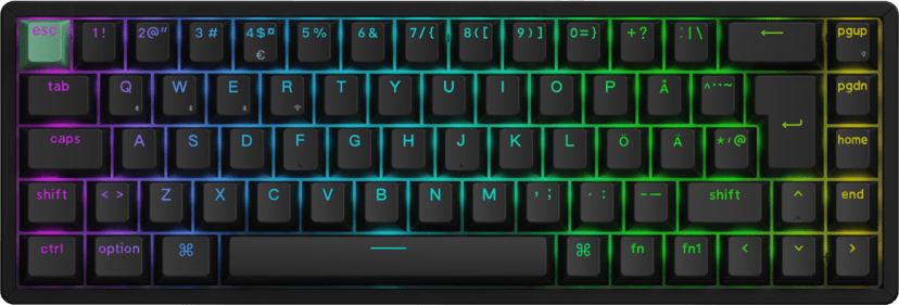 Keychron K6 HE Kablet og trådløst Gateron 2.0 Purple Magnetic Nordisk Tastatur
