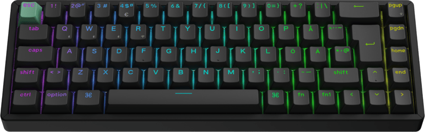 Keychron K6 HE Kablet og trådløs Gateron 2.0 Purple Magnetic Nordisk Tastatur