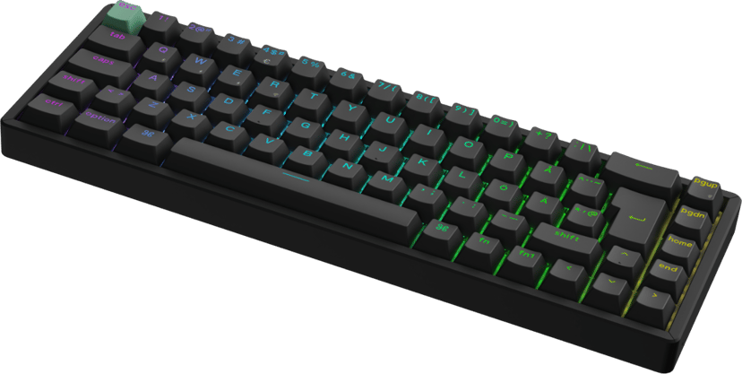Keychron K6 HE Kablet og trådløst Gateron 2.0 Purple Magnetic Nordisk Tastatur