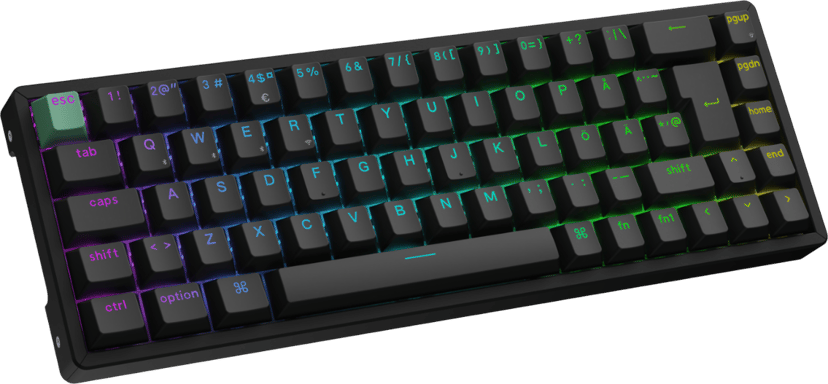 Keychron K6 HE Kablet og trådløs Gateron 2.0 Purple Magnetic Nordisk Tastatur