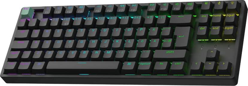Keychron K8 HE Kablet og trådløst Gateron 2.0 Purple Magnetic Nordisk Tastatur