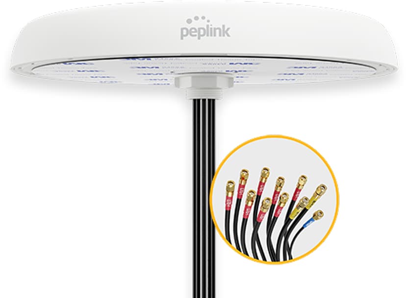 PEPLINK Mobility 82G utendørs antenne for mobilnett/WiFi/GPS hvit