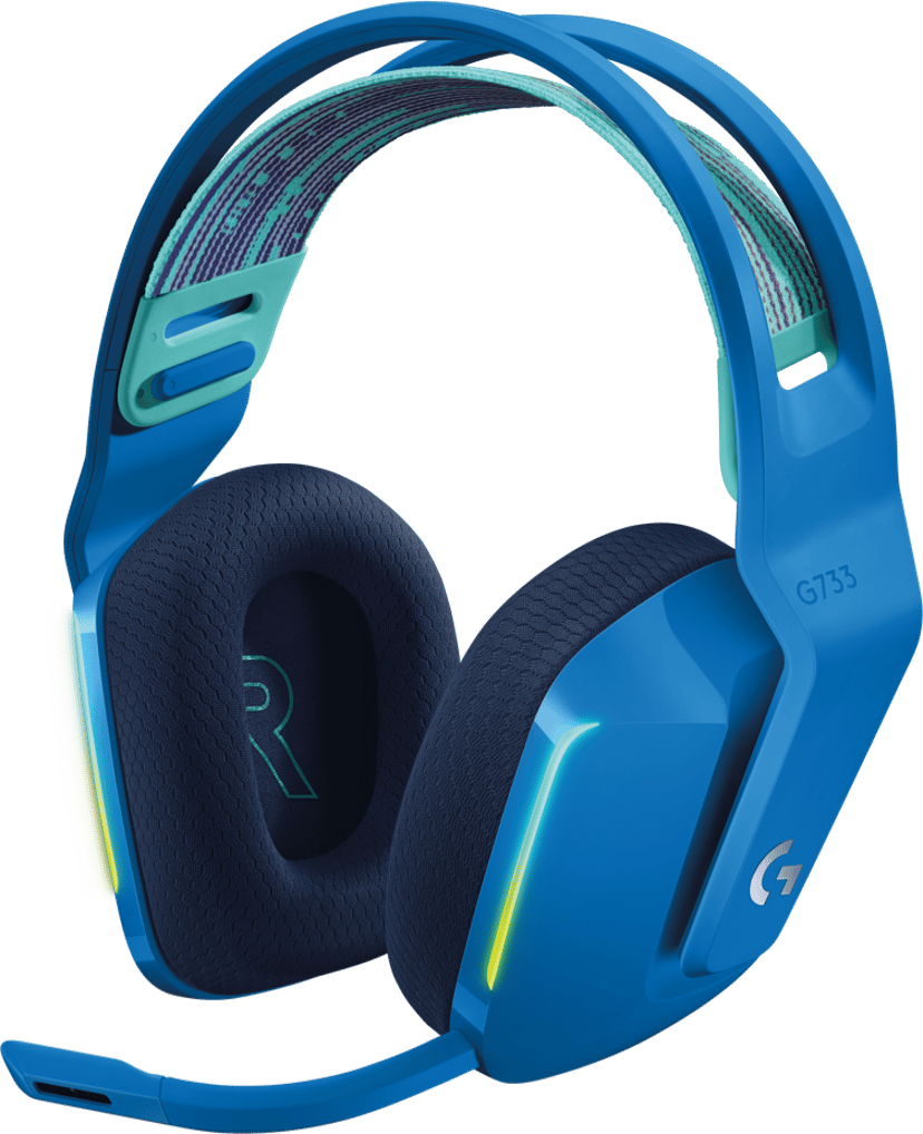 Logitech G733 Lightspeed Wireless RGB Gaming Headset Stereo Blå