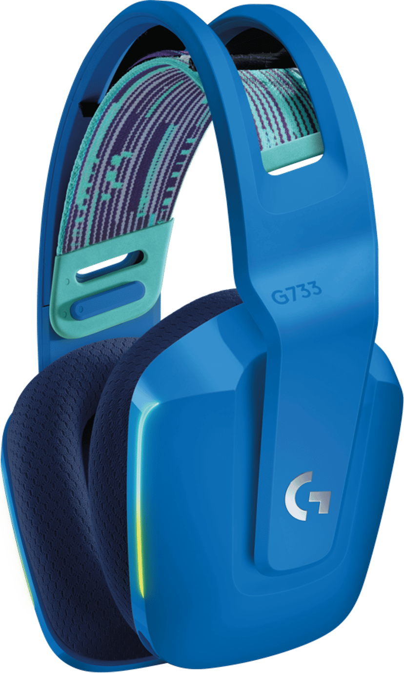 Logitech G733 Lightspeed Wireless RGB Gaming Headset Stereo Blå