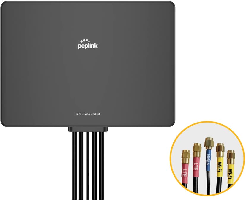 PEPLINK Slim 22G innendørs mobil/WiFi/GPS-antenne svart