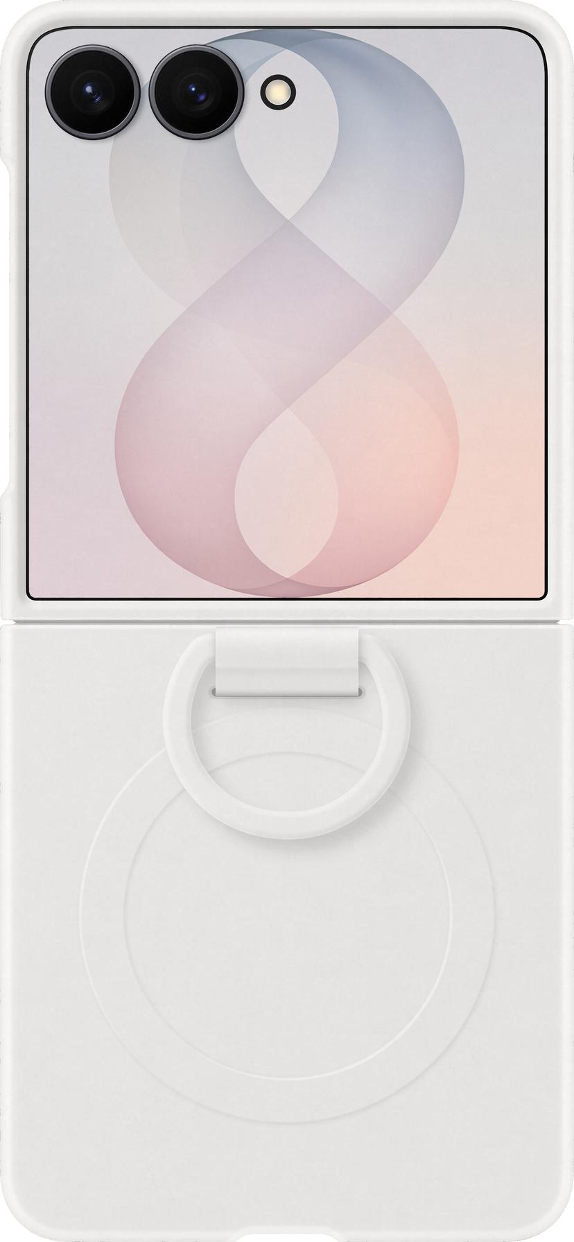 Samsung Silicone Ring Magnet Case Samsung Galaxy Z Flip8 Vit