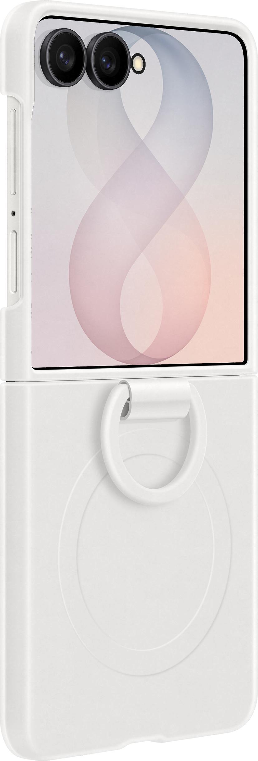 Samsung Silicone Ring Magnet Case Samsung Galaxy Z Flip8 Valkoinen