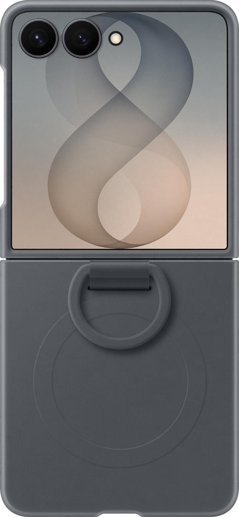 Samsung Silicone Ring Magnet Case Samsung Galaxy Z Flip8 Musta