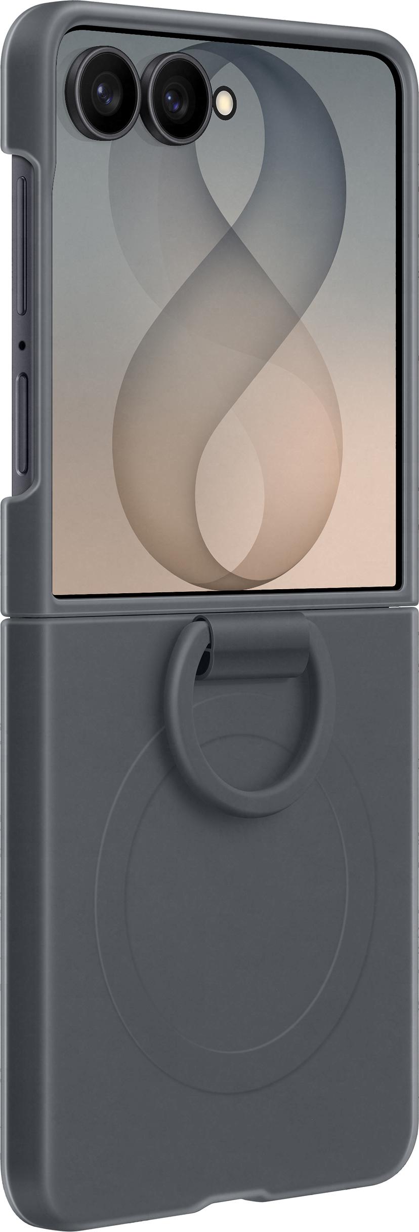 Samsung Silicone Ring Magnet Case Samsung Galaxy Z Flip8 Musta