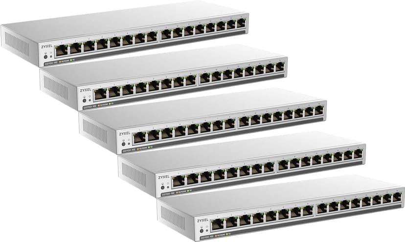 Zyxel GS1100-16E 16-portars Gigabit Slim-switch 5-pack