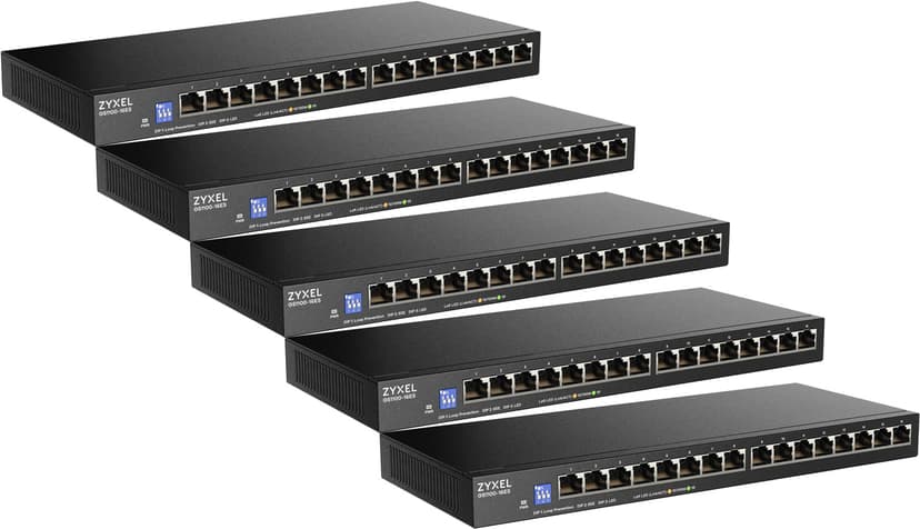 Zyxel GS1100-16ES 16-portars Gigabit Slim Switch 5-pack