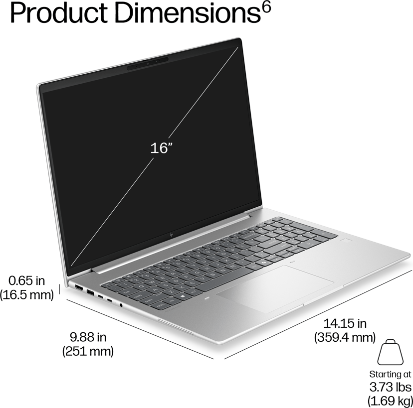 HP EliteBook 6 G2i 16 Intel Core 7 32GB 512GB 16"