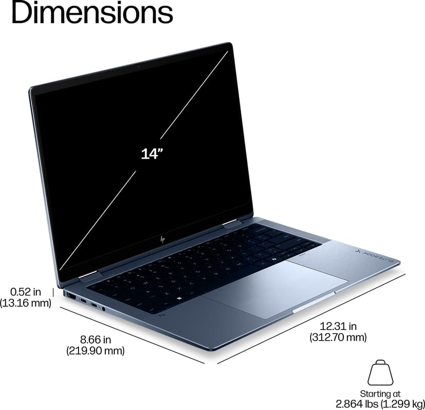HP EliteBook X G2i Flip 14 Intel Core Ultra 5 32GB 512GB 14"