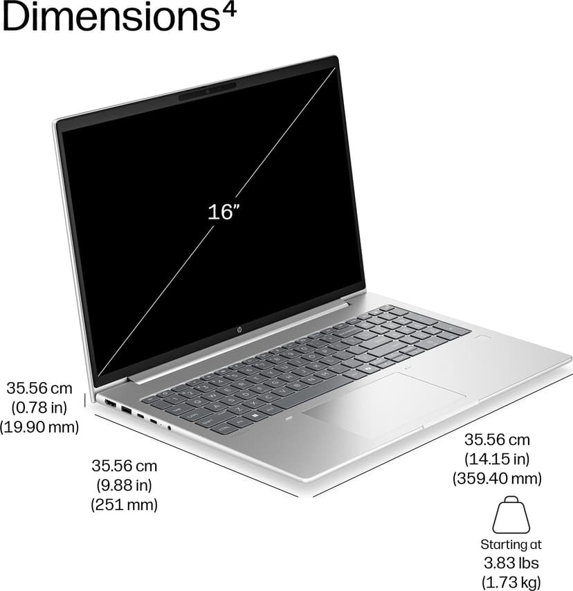 HP ProBook 4 G2a 16 AMD Ryzen 7 32GB 512GB 16"
