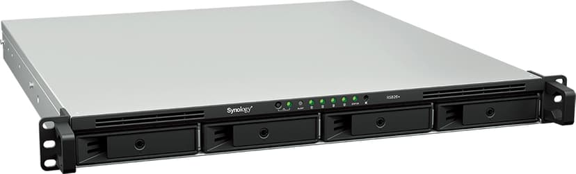 Synology RackStation RS826+ data-opslag-server NAS Rack (1U) AMD Ryzen V1500B 4 GB DDR4 0 TB DiskStation Manager Zwart, Grijs