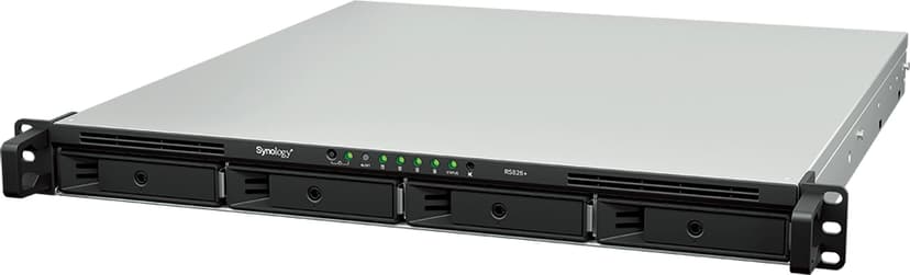 Synology RackStation RS826+ data-opslag-server NAS Rack (1U) AMD Ryzen V1500B 4 GB DDR4 0 TB DiskStation Manager Zwart, Grijs