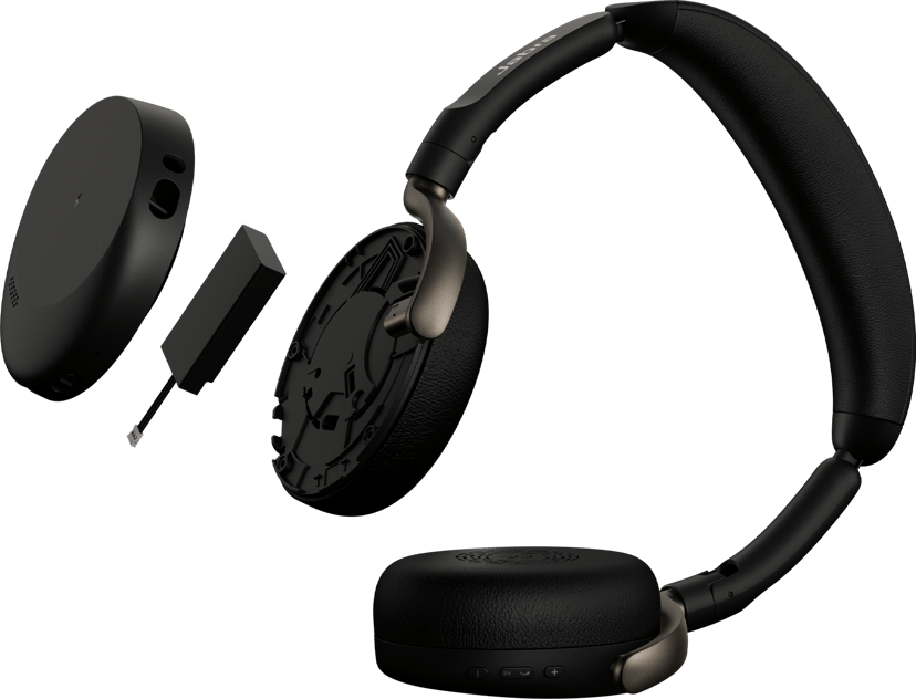 Jabra Evolve3 65 Flex incl Charging Pad Stereo USB-A Microsoft Teams Svart