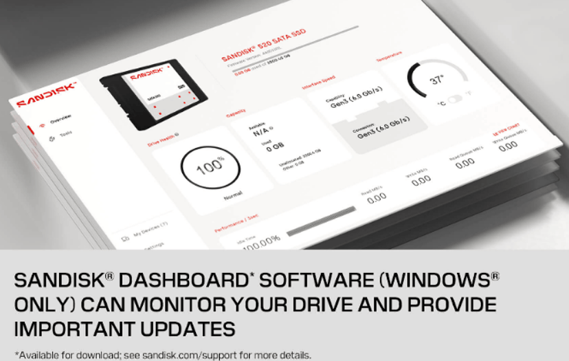SanDisk 500 500GB SSD 2,5" SATA 6.0 Gbit/s