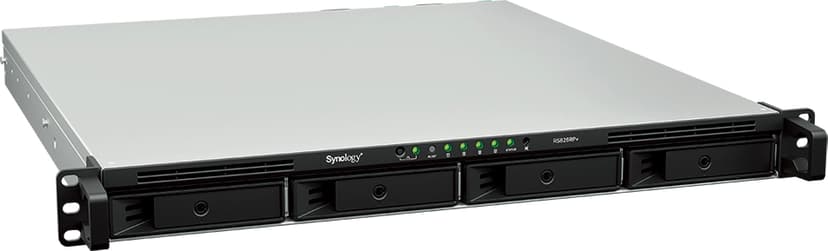 Synology RackStation RS826RP+ NAS & lagringsserver Stativ (1U) AMD Ryzen V1500B 4 GB DDR4 0 TB DiskStation Manager Sort, Grå