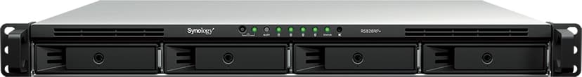 Synology RackStation RS826RP+ NAS & lagringsserver Stativ (1U) AMD Ryzen V1500B 4 GB DDR4 0 TB DiskStation Manager Sort, Grå