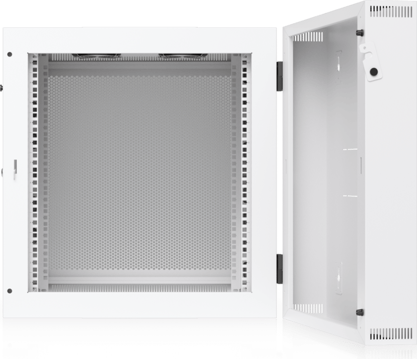 Ubiquiti 19" Rack Cabinet 12U 70cm med perforerad dörr och svängbar bakdörr
