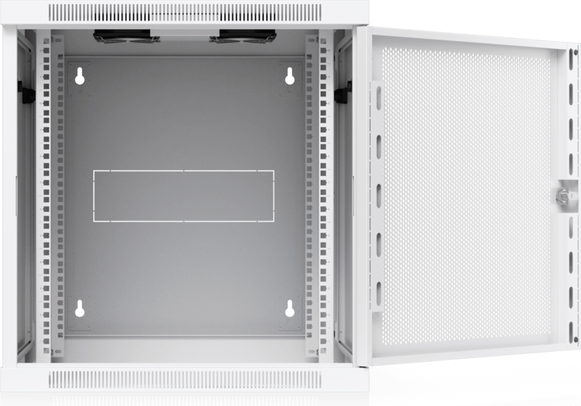 Ubiquiti 19" Rack Cabinet 12U 70cm med perforerad dörr och svängbar bakdörr