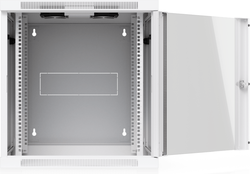 Ubiquiti 19" Rack Cabinet 12U 70cm med Glasdörr och svängbar bakdörr