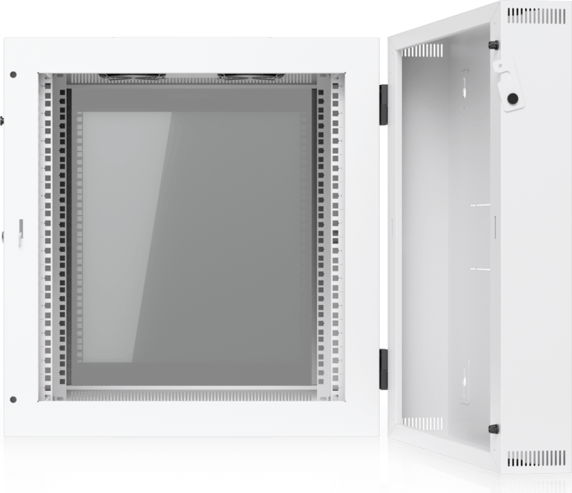 Ubiquiti 19" Rack Cabinet 12U 70cm med Glasdörr och svängbar bakdörr