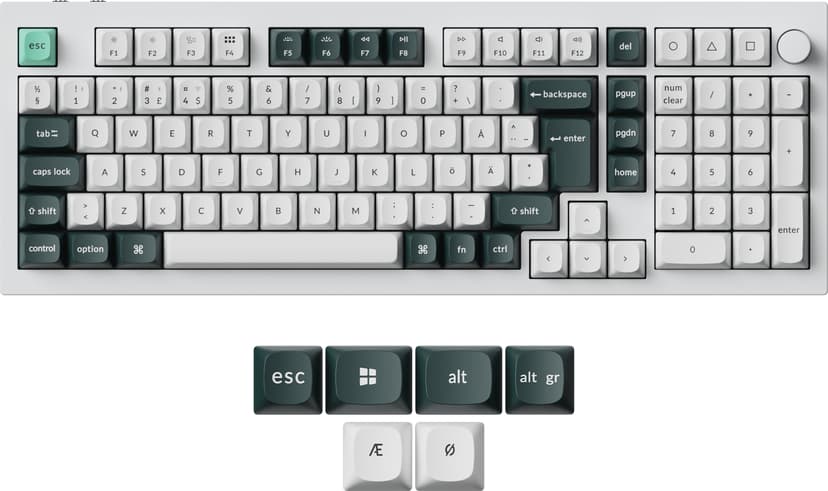 Keychron Q5 HE Knob Johdollinen ja langaton Gateron 2.0 Purple Magnetic Pohjoismainen Näppäimistö
