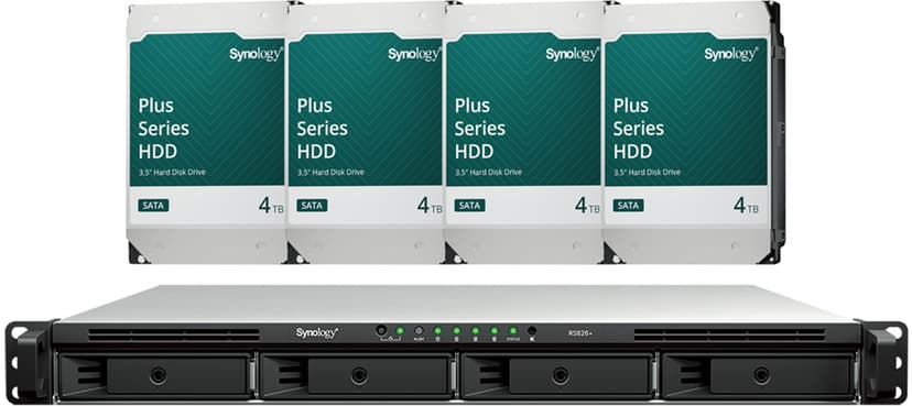 Synology RS826+ NAS 16TB (4x4TB) Esiasennettuna