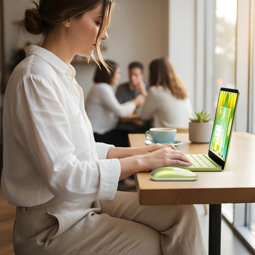 Satechi Slim EX Trådlös RF + Bluetooth Mus Grön