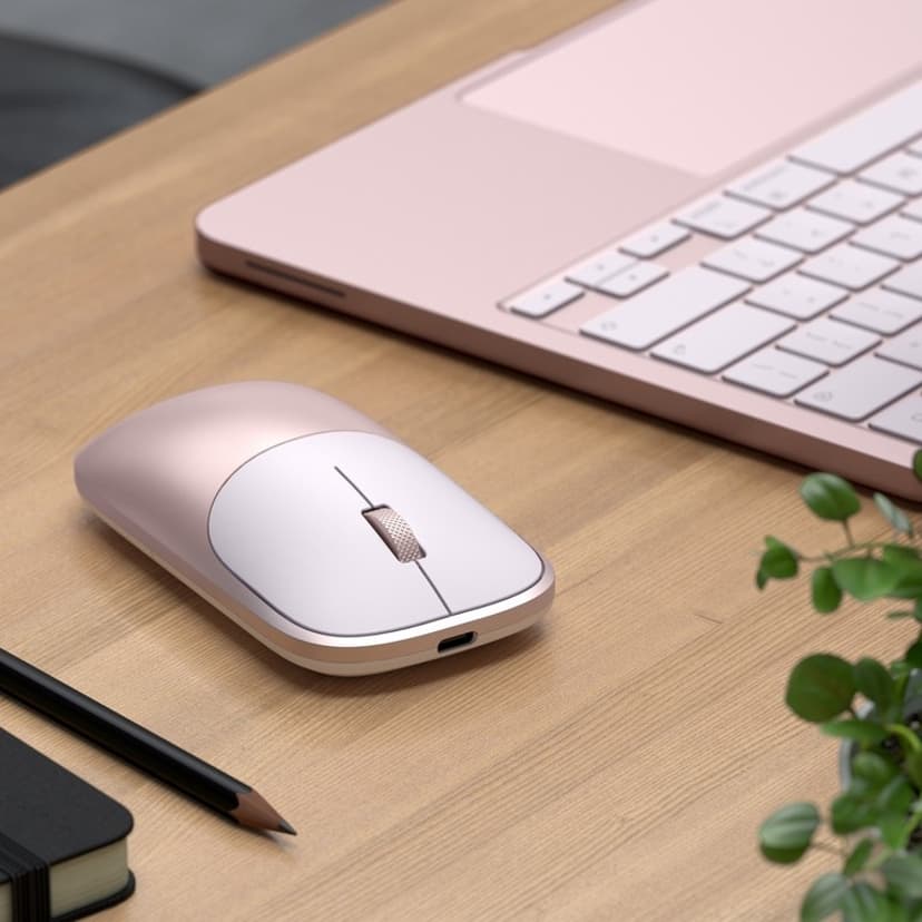 Satechi Slim EX Trådlös RF + Bluetooth Mus Rosa