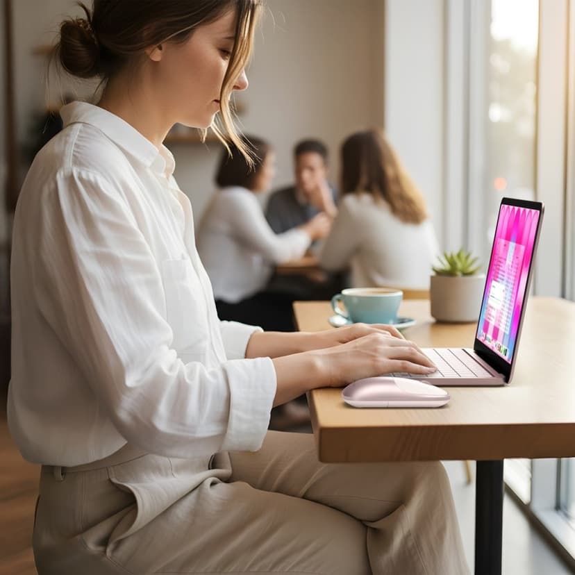 Satechi Slim EX RF trådløs + Bluetooth Mus Lyserød