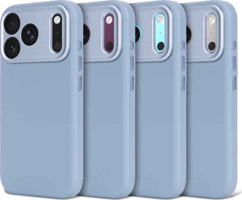 Decoded Leather Backcover iPhone 18 Pro Blauw