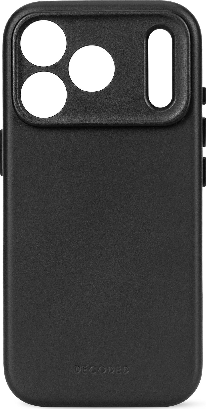 Decoded Leather Backcover iPhone 18 Pro Max Zwart