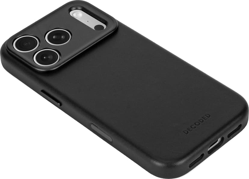 Decoded Leather Backcover iPhone 18 Pro Max Svart