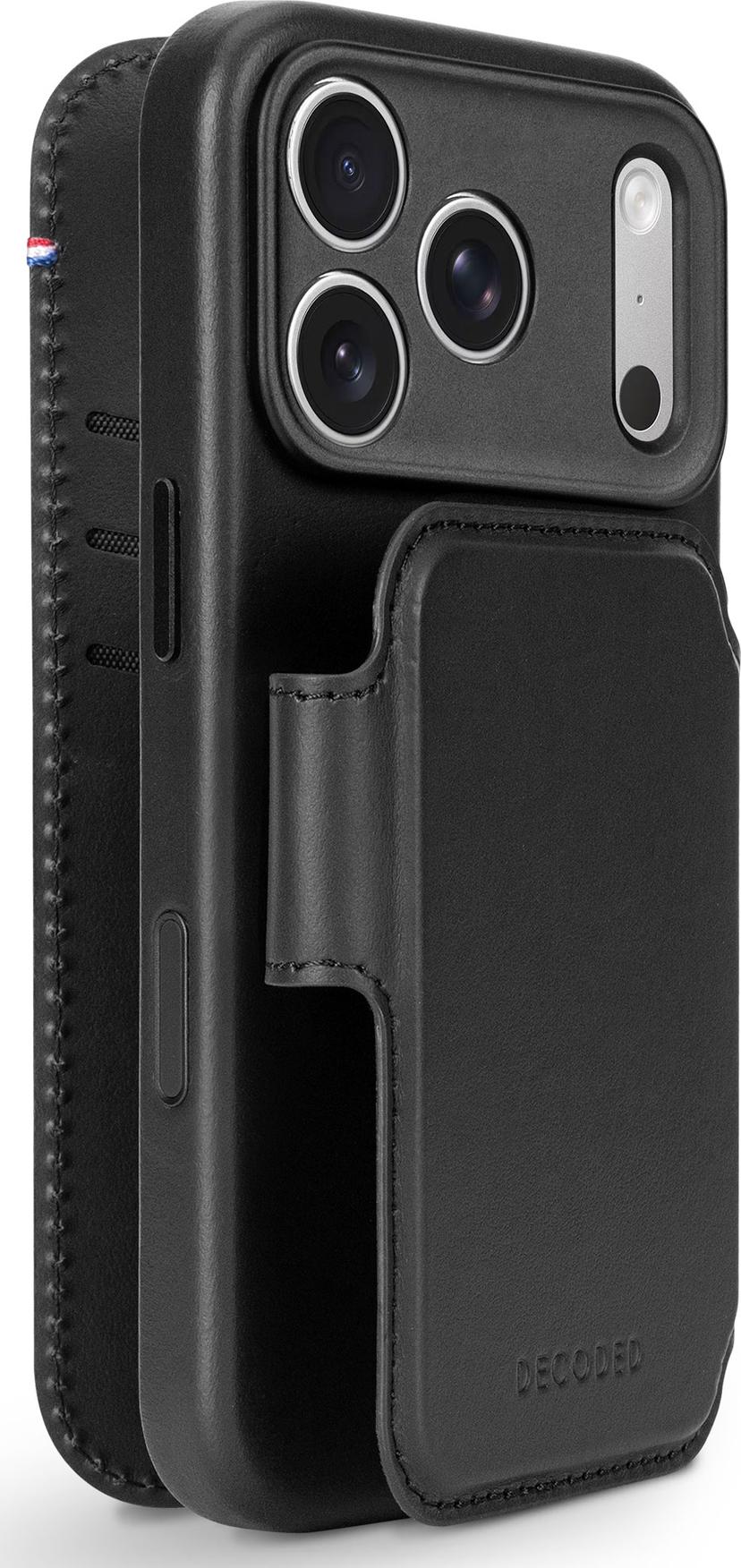 Decoded Leather Detachable Wallet iPhone 18 Pro Max Svart