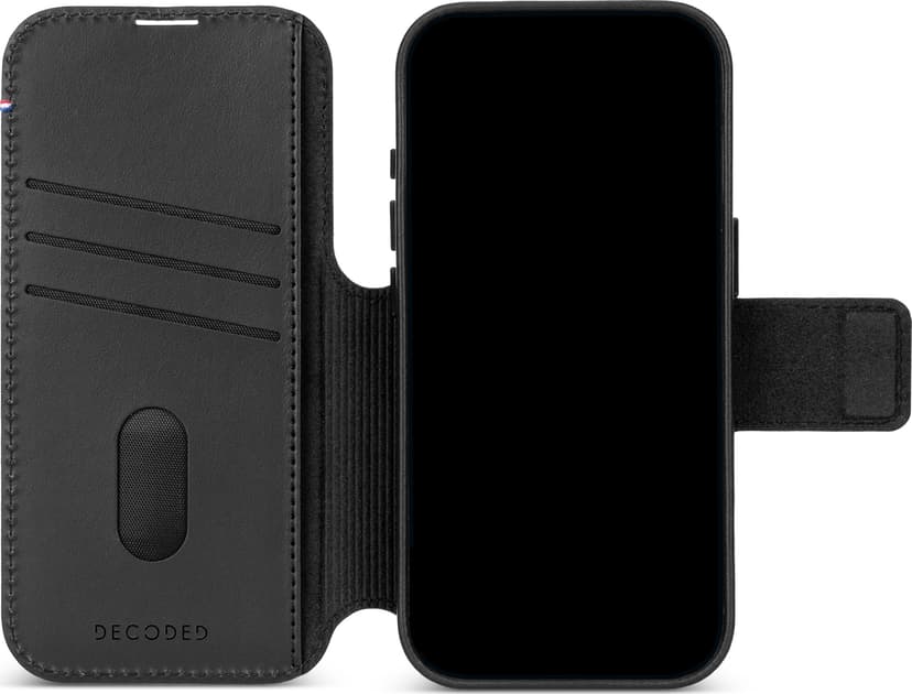 Decoded Leather Detachable Wallet iPhone 18 Pro Max Svart