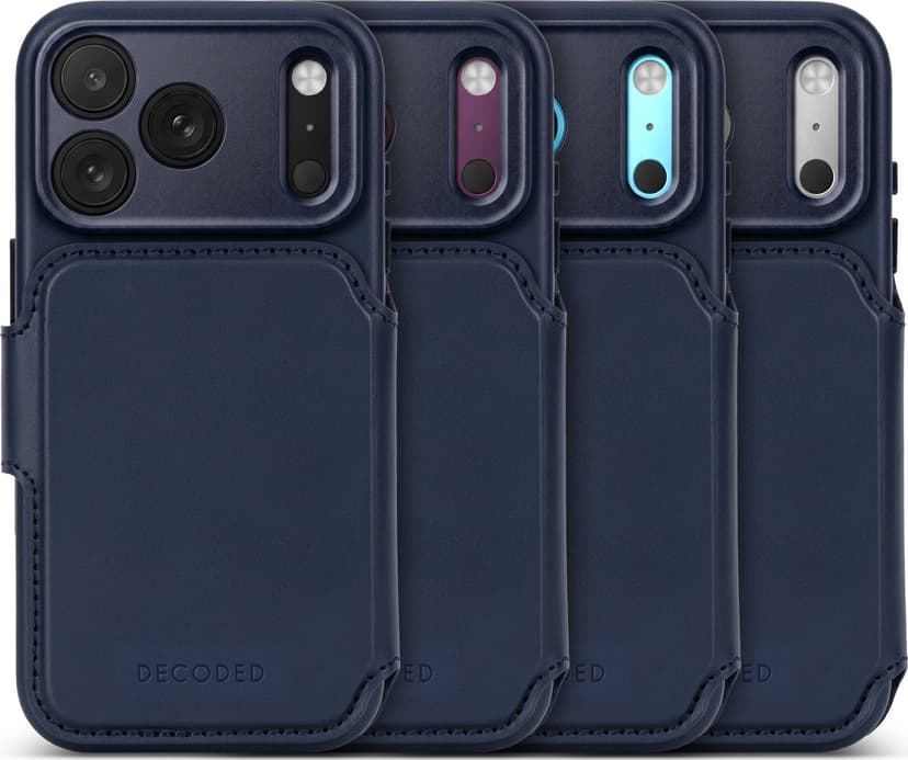 Decoded Leather Detachable Wallet iPhone 18 Pro Max Midnatt