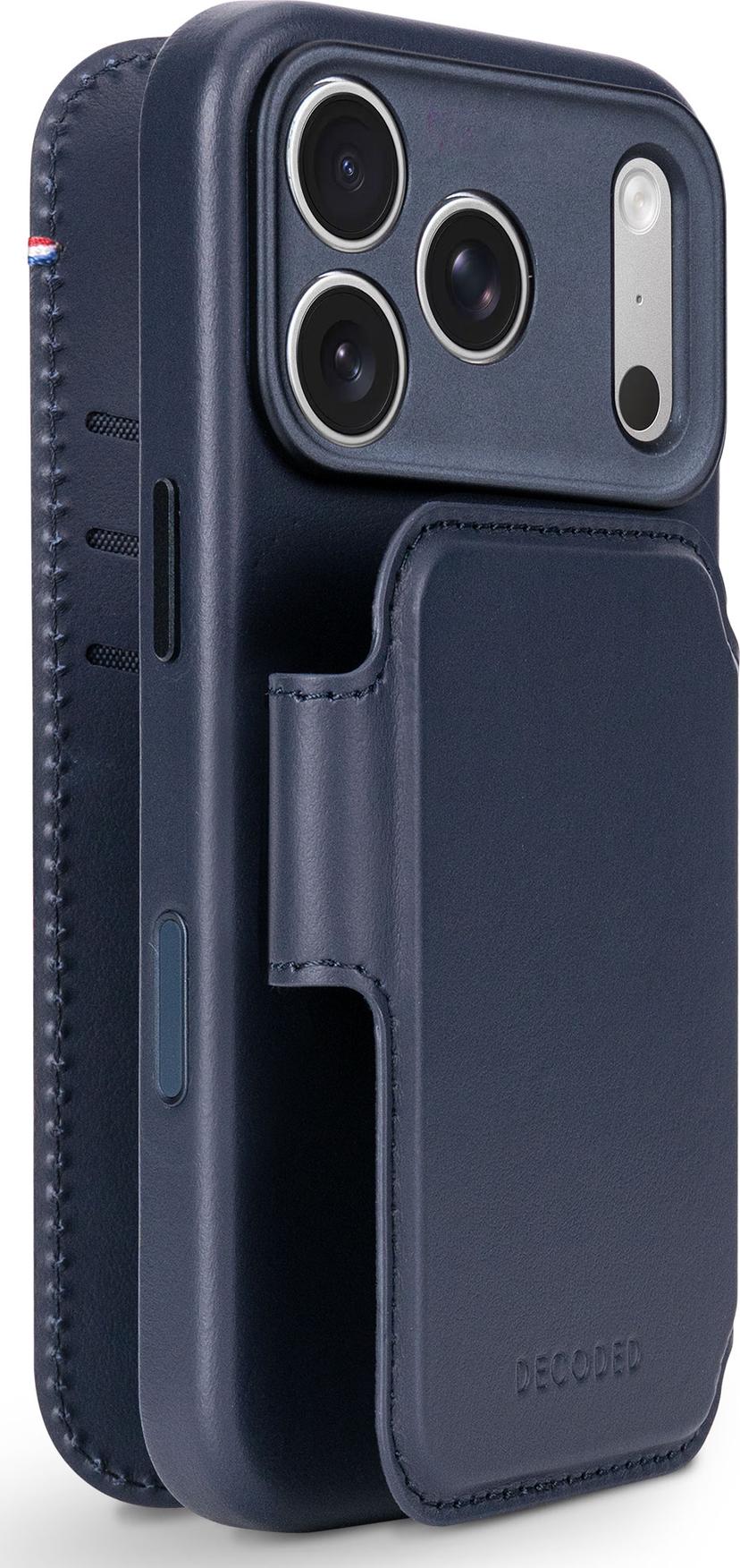 Decoded Leather Detachable Wallet iPhone 18 Pro Max Midnatt