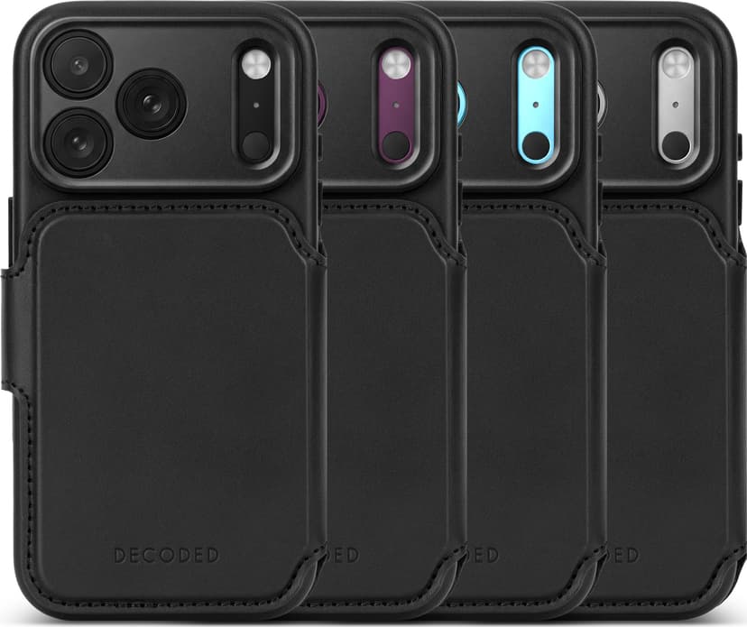 Decoded Leather Detachable Wallet iPhone 18 Pro Max Zwart
