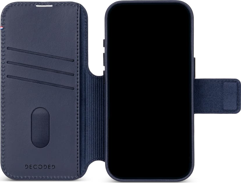 Decoded Leather Detachable Wallet iPhone 18 Pro Midnatt