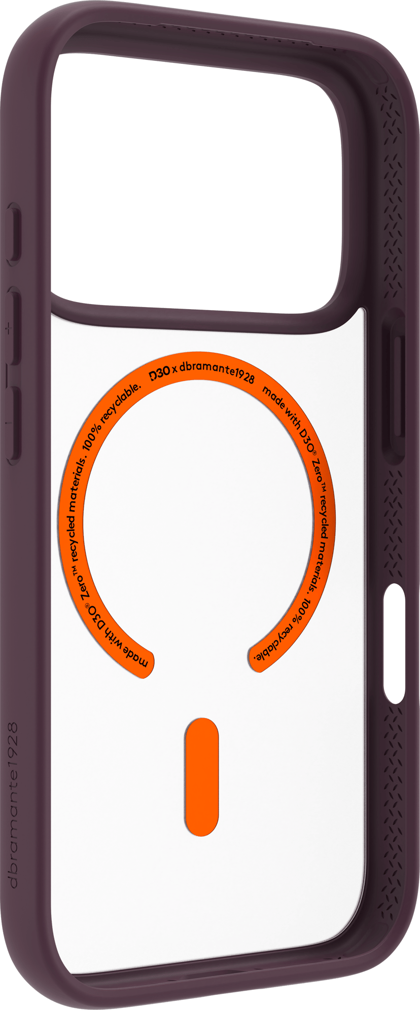 dbramante1928 Grenen Ultra D3O MagSafe iPhone 17 Pro, iPhone 18 Pro Bourgogne