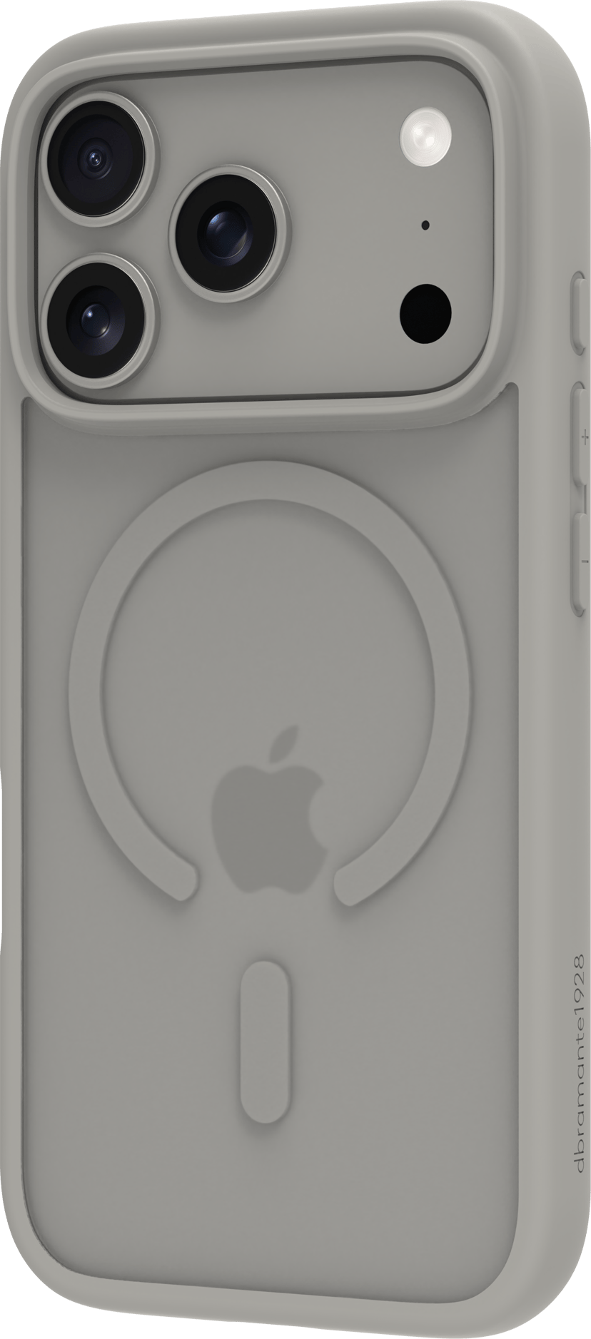 dbramante1928 Grenen Ultra D3O MagSafe iPhone 17 Pro, iPhone 18 Pro Lys grå