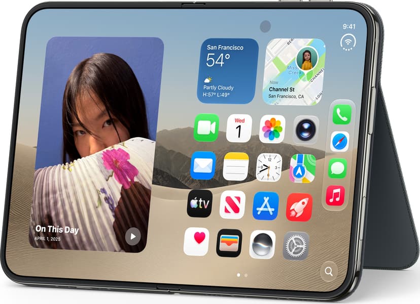 Apple Folio med utfällbart stöd iPhone Duo Marinblå